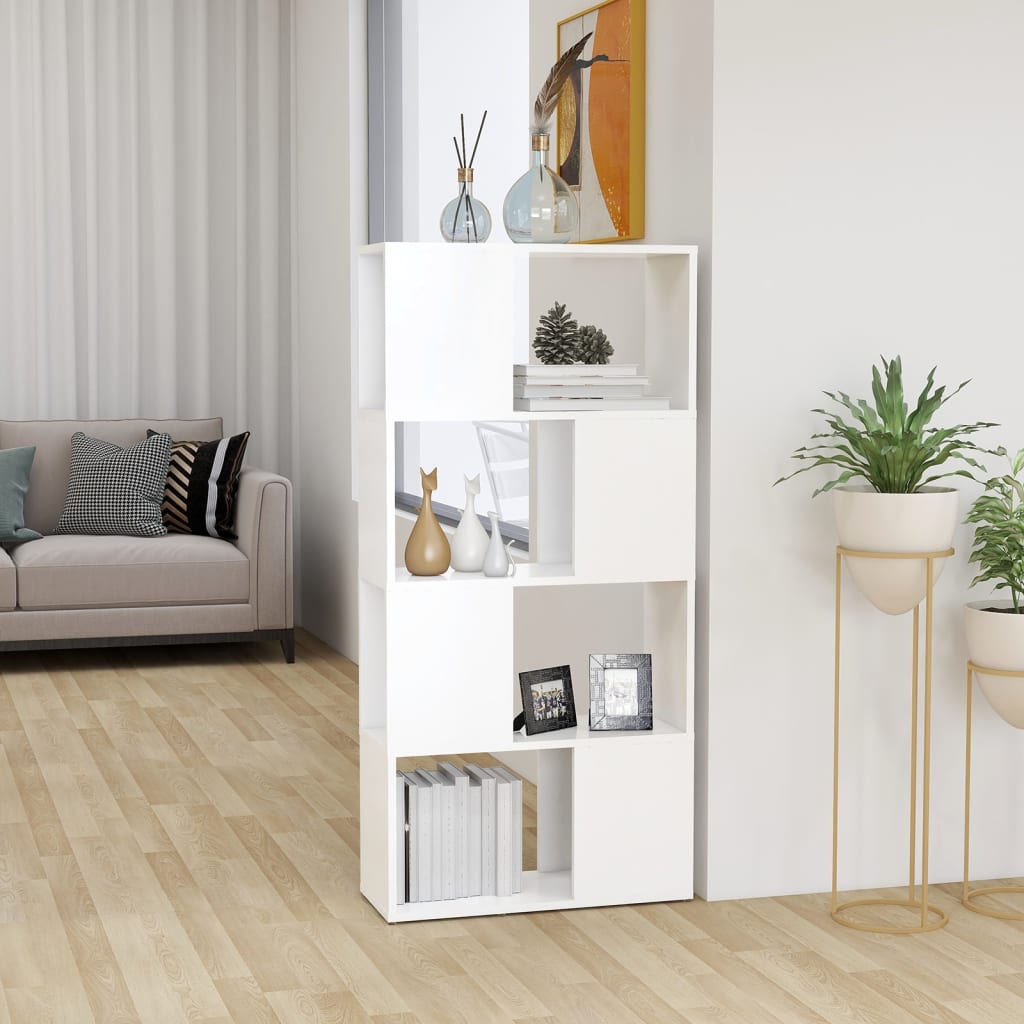Bibliothèque Séparateur De Pièce Blanc