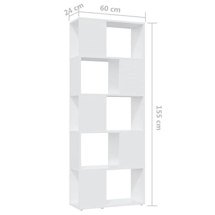 Bibliothèque Séparateur De Pièce Blanc