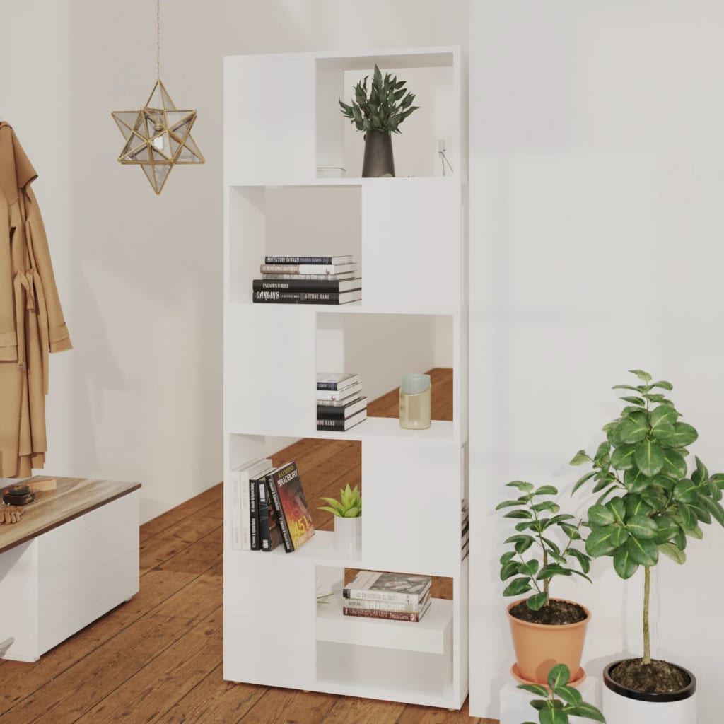 Bibliothèque Séparateur De Pièce Blanc