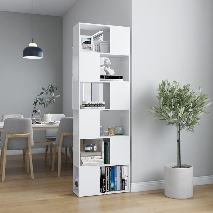Bibliothèque Séparateur De Pièce Blanc