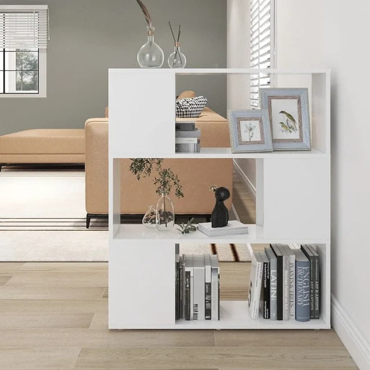 Bibliothèque Séparateur De Pièce Blanc