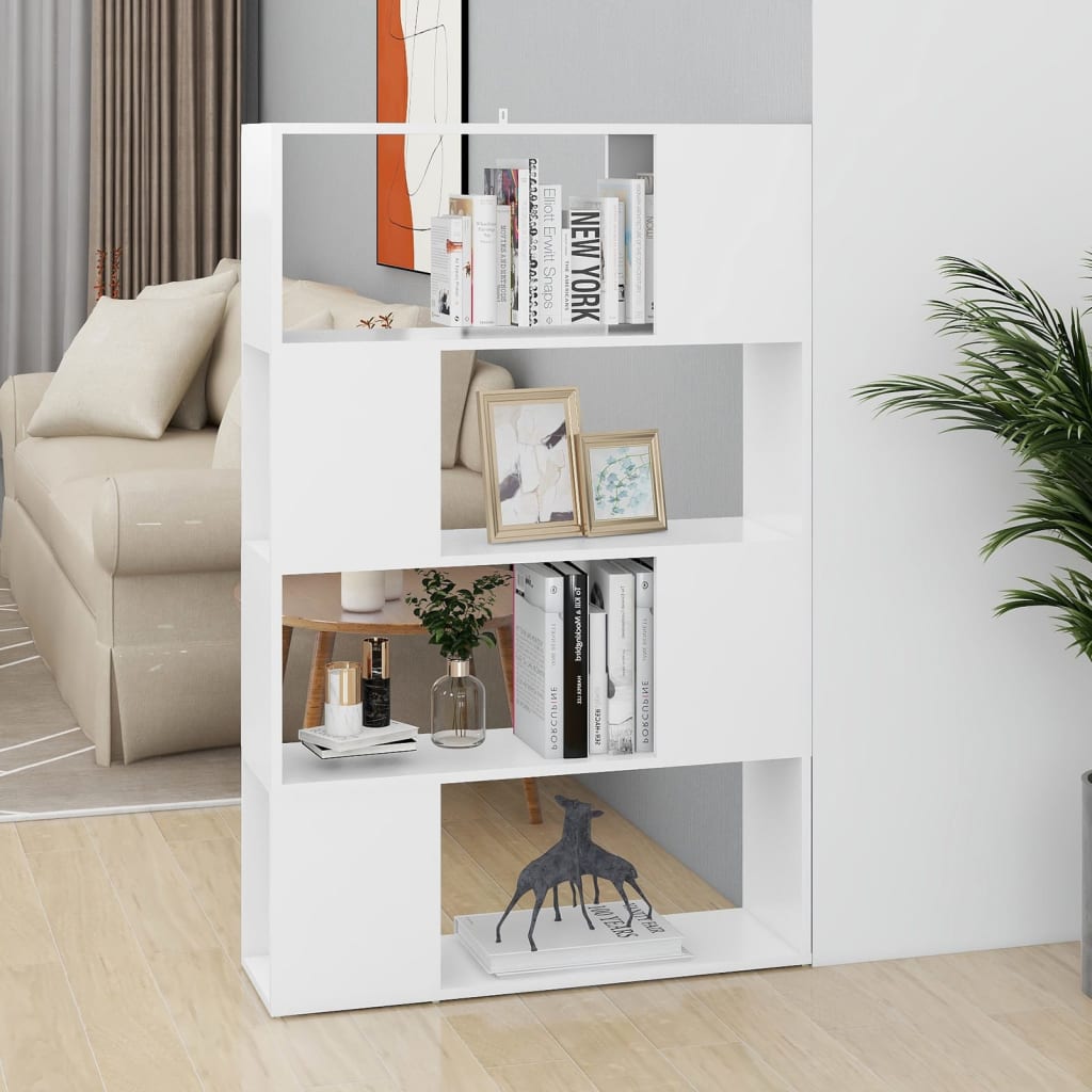 Bibliothèque Séparateur De Pièce Blanc