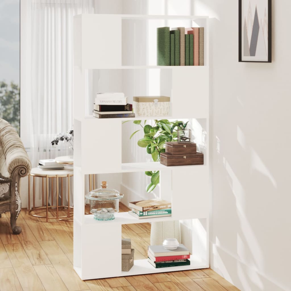 Bibliothèque Séparateur De Pièce Blanc