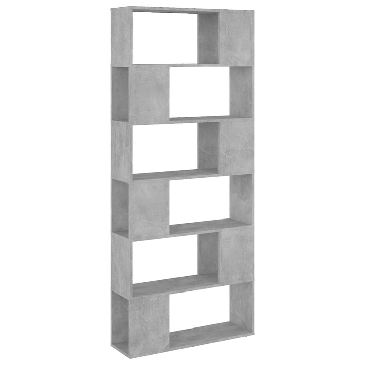 Bibliothèque/Séparateur De Pièce Bois D'ingénierie Gris Béton