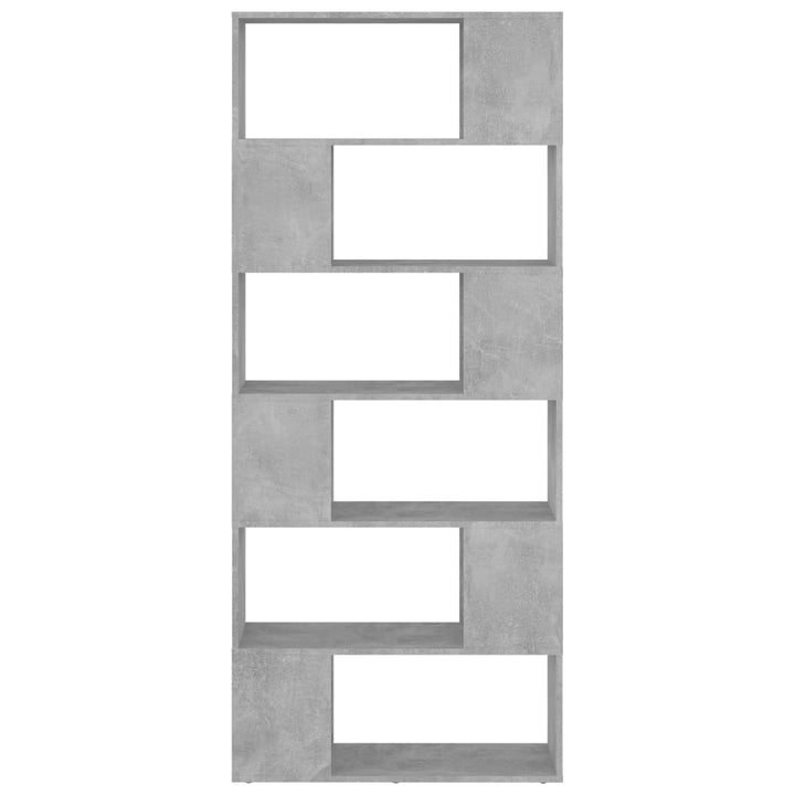 Bibliothèque/Séparateur De Pièce Bois D'ingénierie Gris Béton