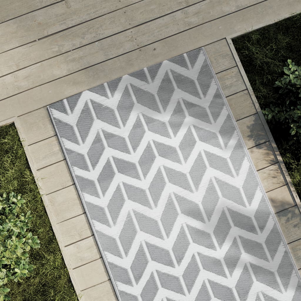 Tapis D'extérieur Arakil Gris Pp Blanc Et Gris