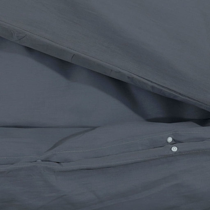 Ensemble De Housse De Couette 225X220 Cm Microfibre Anthracite