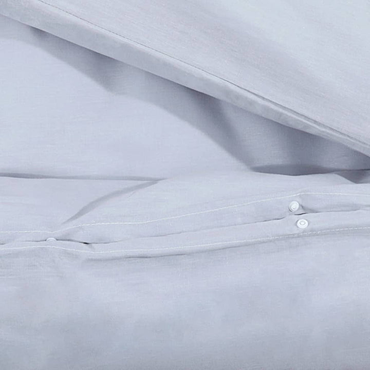 Ensemble De Housse De Couette 155X220 Cm Microfibre Légère Gris