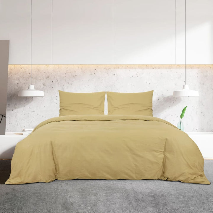 Ensemble De Housse De Couette 225X220 Cm Microfibre Taupe