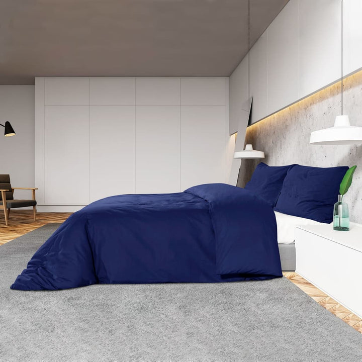 Ensemble De Housse De Couette Marine 220X240 Cm Microfibre Bleu