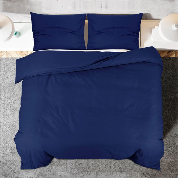 Ensemble De Housse De Couette Marine 220X240 Cm Microfibre Bleu