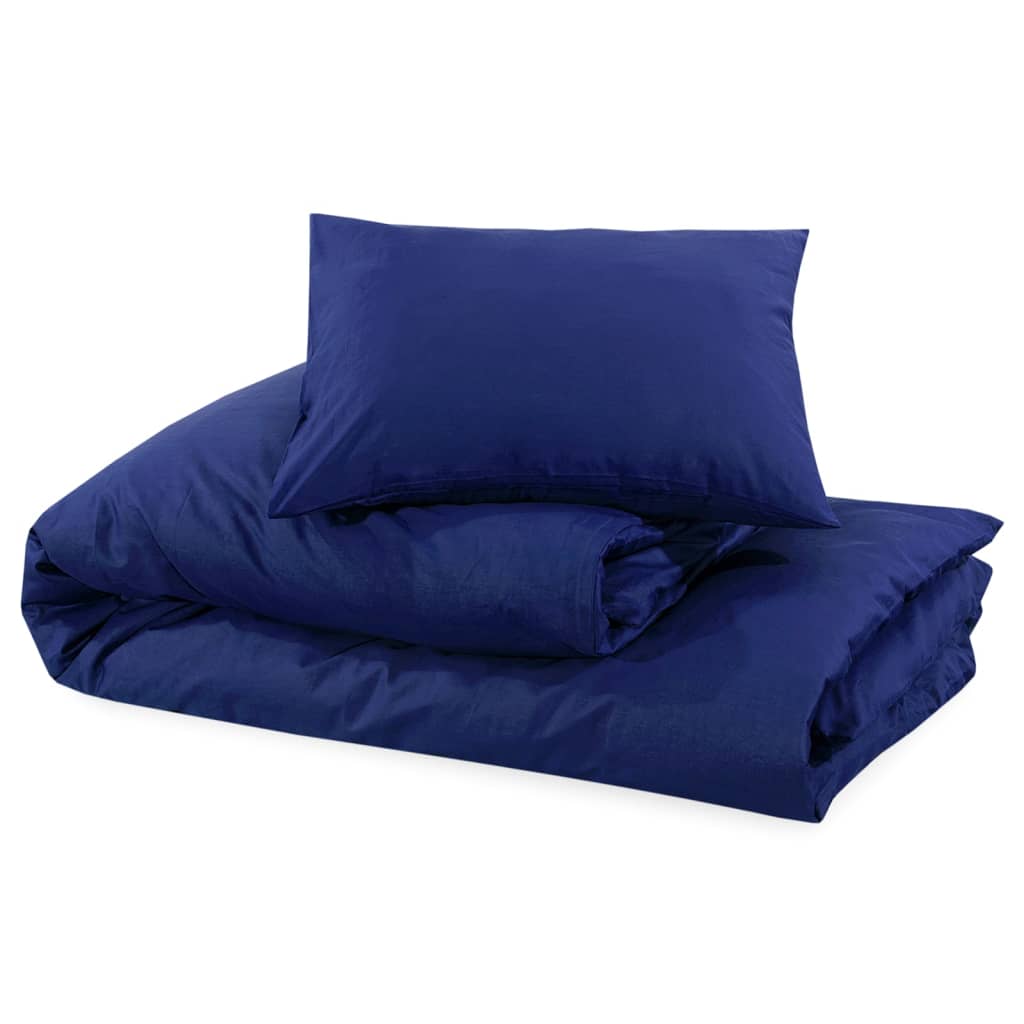Ensemble De Housse De Couette Marine 220X240 Cm Microfibre Bleu
