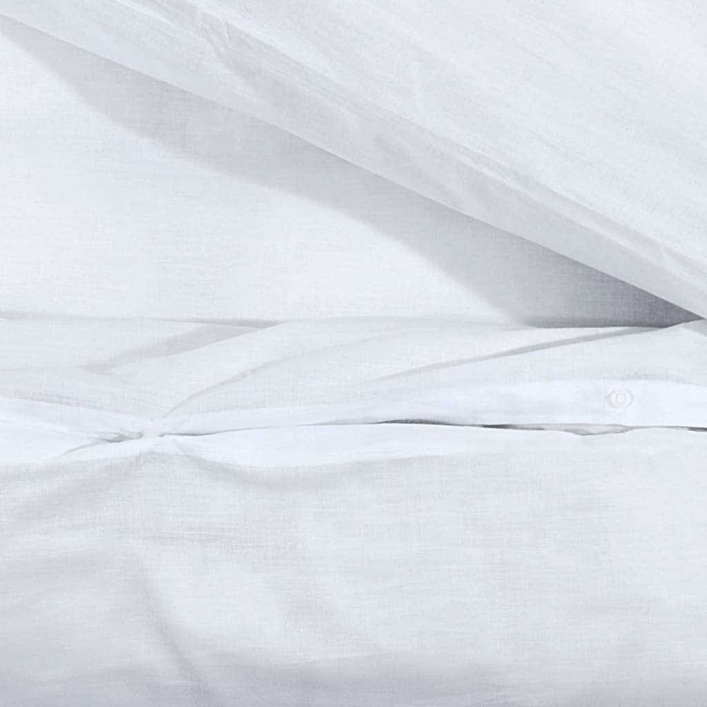 Ensemble De Housse De Couette 200X200 Cm Microfibre Blanc