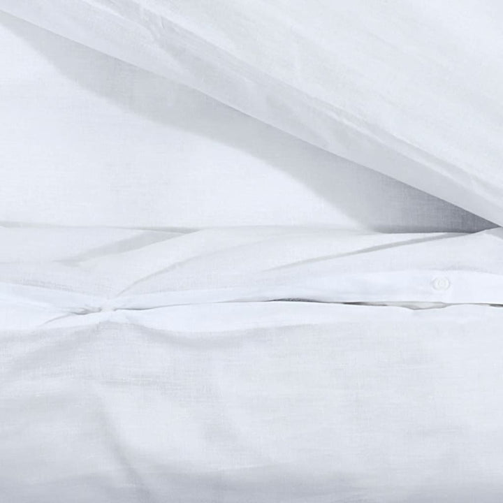 Ensemble De Housse De Couette 140X200 Cm Microfibre Blanc