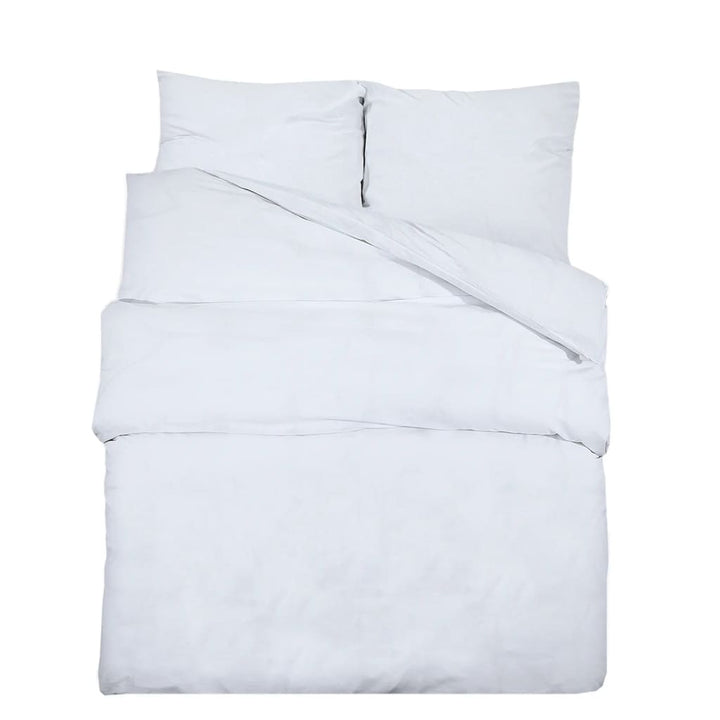 Ensemble De Housse De Couette 220X240 Cm Microfibre Blanc