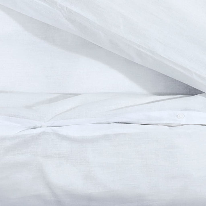 Ensemble De Housse De Couette 140X200 Cm Microfibre Blanc