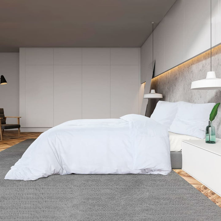 Ensemble De Housse De Couette 200X200 Cm Microfibre Blanc
