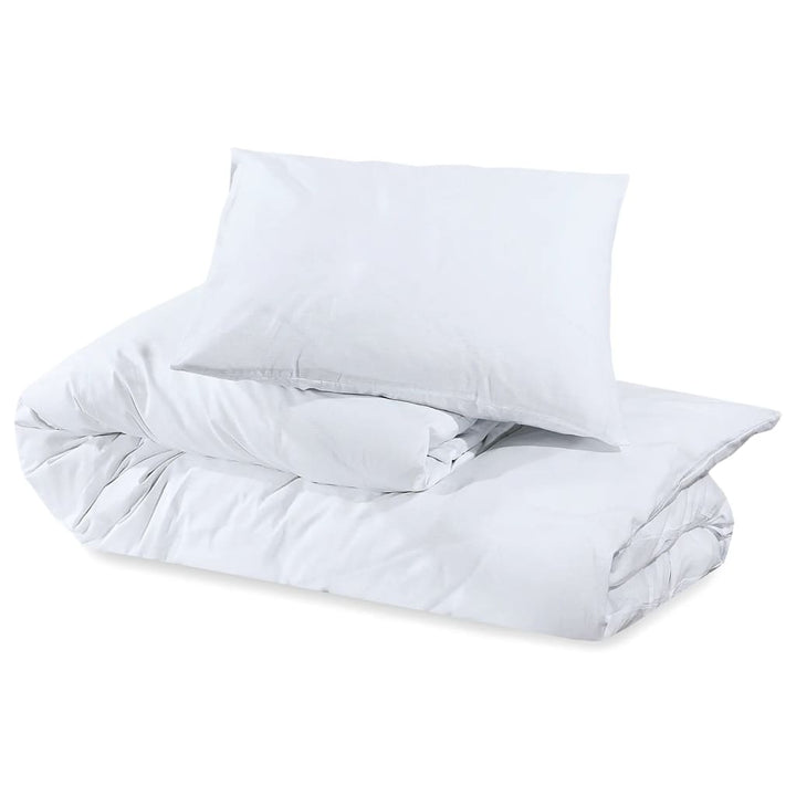 Ensemble De Housse De Couette 200X200 Cm Microfibre Blanc
