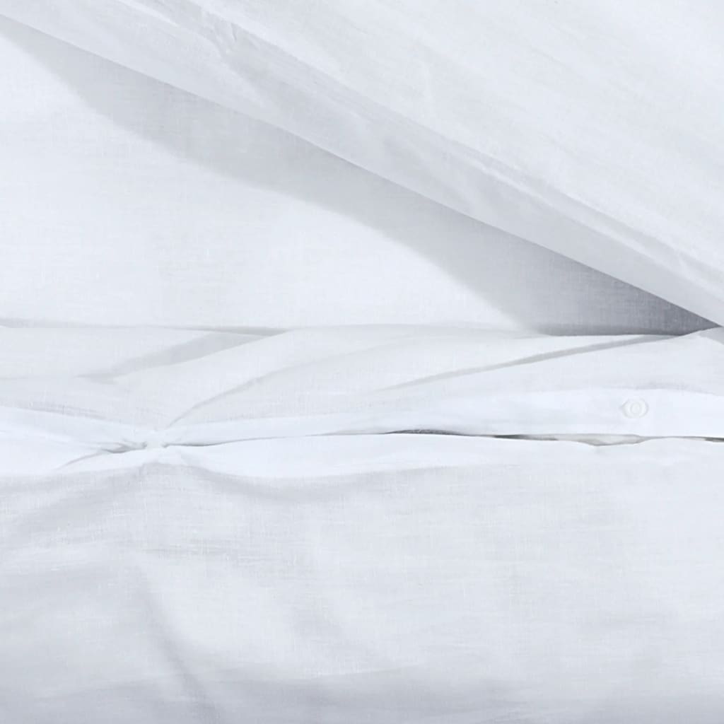 Ensemble De Housse De Couette 200X200 Cm Microfibre Blanc