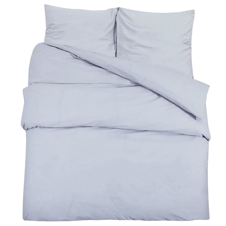 Ensemble De Housse De Couette 155X220 Cm Coton Gris