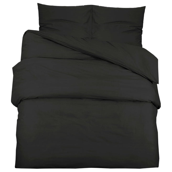 Ensemble De Housse De Couette 140X200 Cm Coton Noir