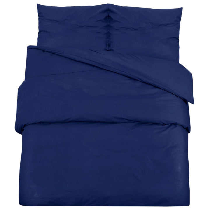 Ensemble De Housse De Couette Marine 220X240 Cm Coton Bleu