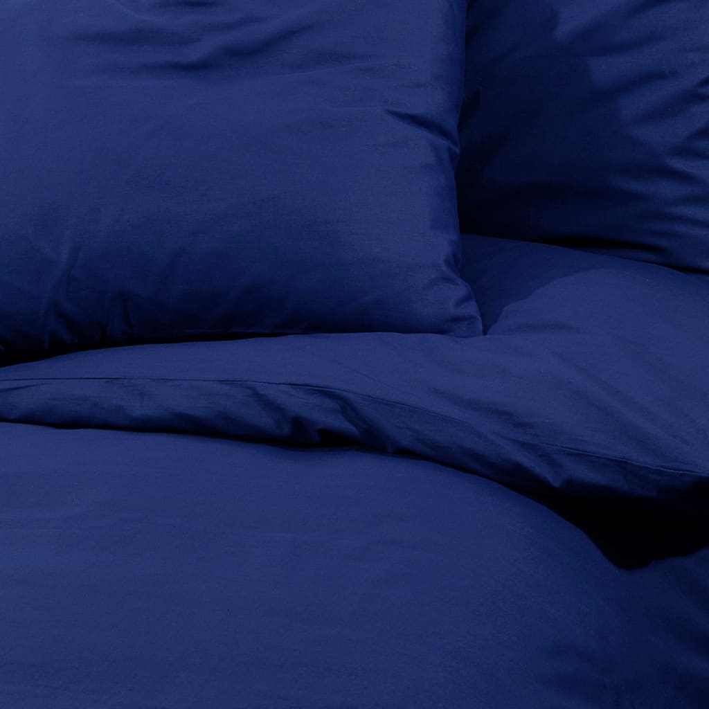 Ensemble De Housse De Couette Marine 220X240 Cm Coton Bleu