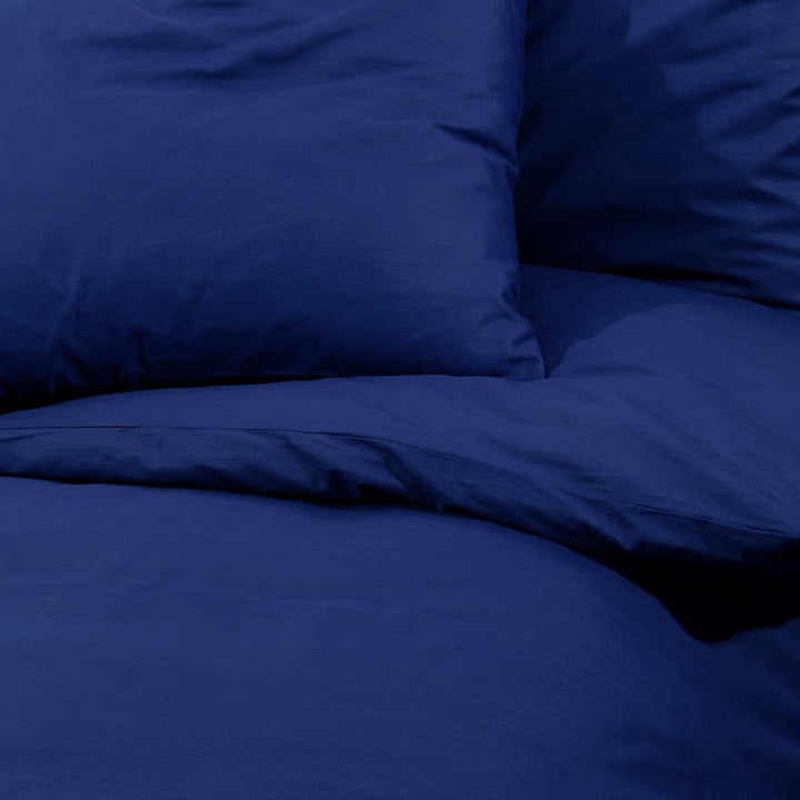 Ensemble De Housse De Couette Marine 220X240 Cm Coton Bleu