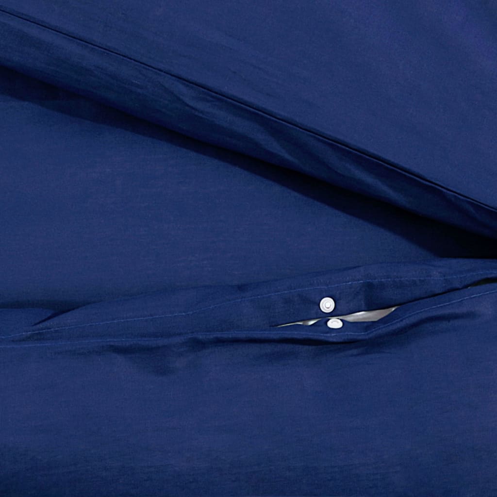 Ensemble De Housse De Couette Marine 220X240 Cm Coton Bleu