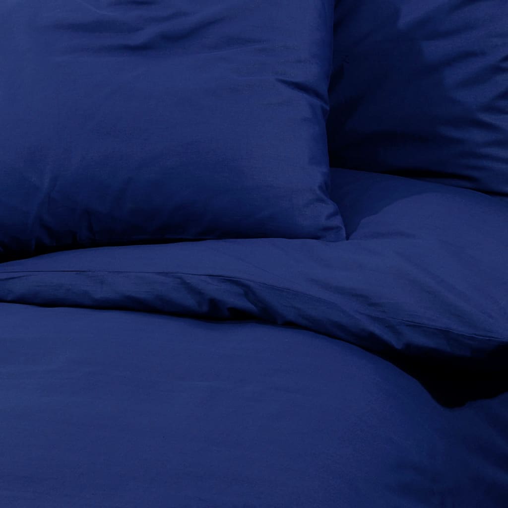 Ensemble De Housse De Couette Marine 260X240 Cm Coton Bleu
