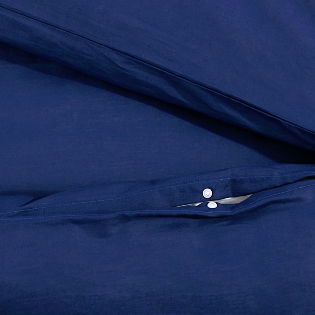 Ensemble De Housse De Couette Marine 260X240 Cm Coton Bleu