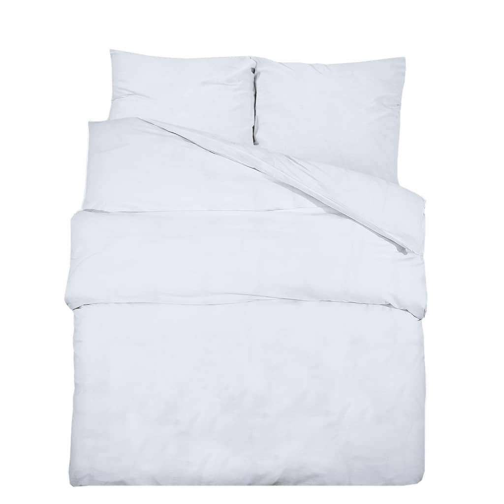 Ensemble De Housse De Couette 135X200 Cm Coton Blanc