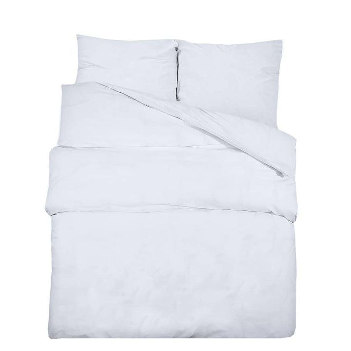 Ensemble De Housse De Couette 135X200 Cm Coton Blanc
