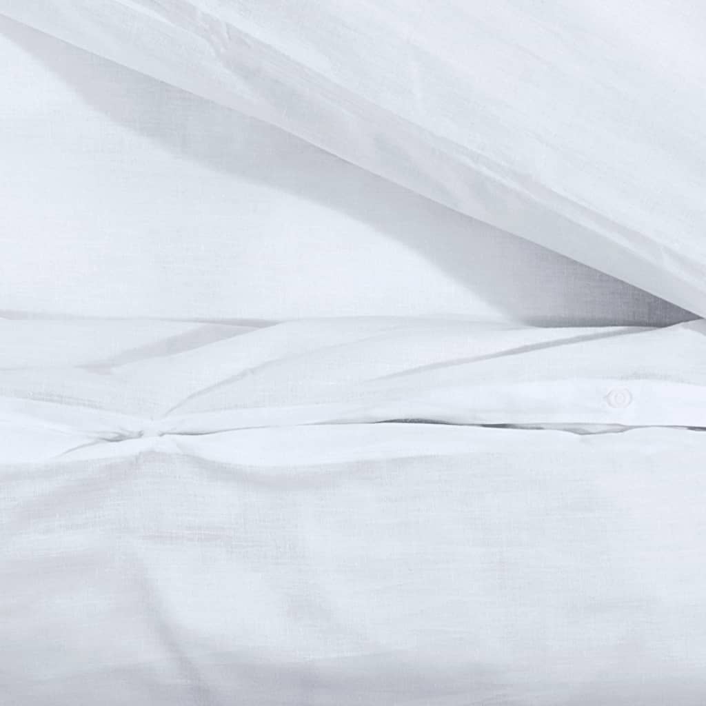 Ensemble De Housse De Couette 200X220 Cm Coton Blanc