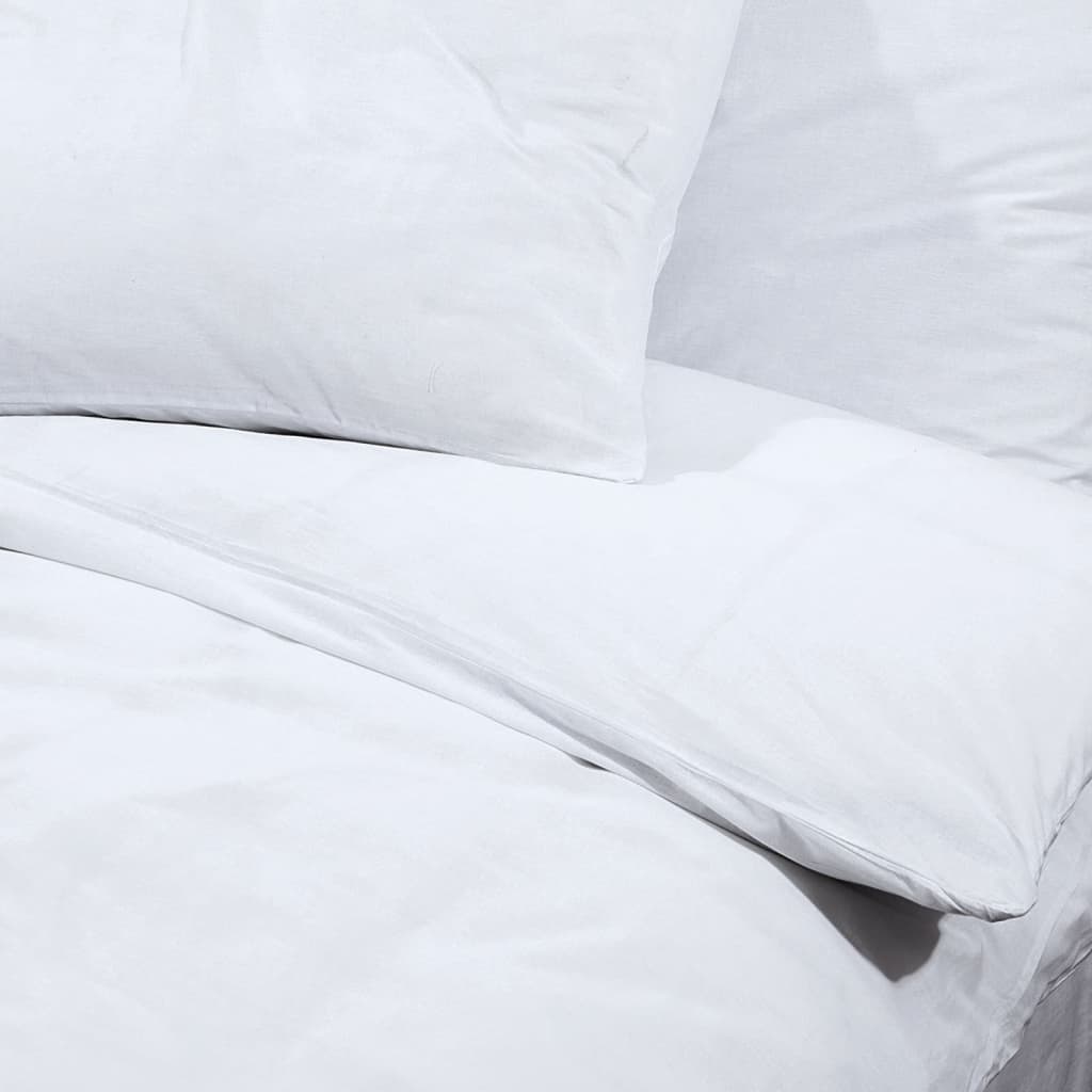 Ensemble De Housse De Couette 140X200 Cm Coton Blanc