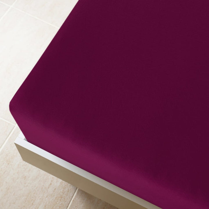 Drap-Housse Jersey Bordeaux Coton