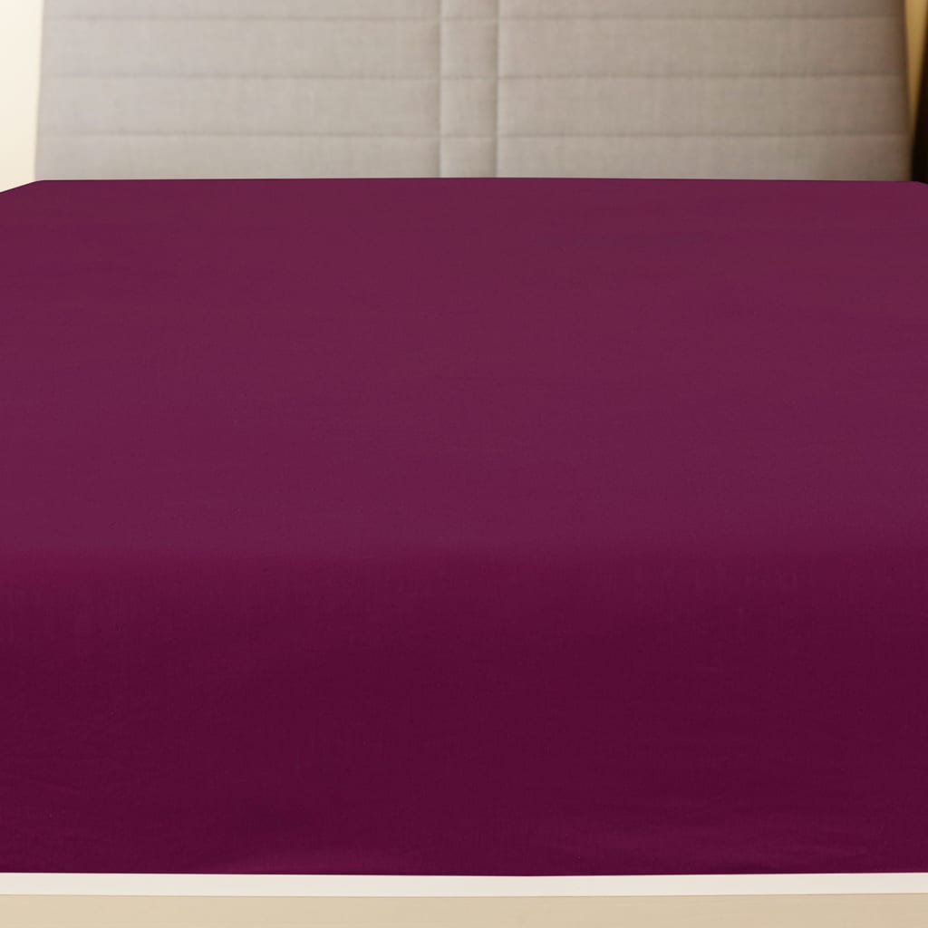 Drap-Housse Jersey Bordeaux Coton