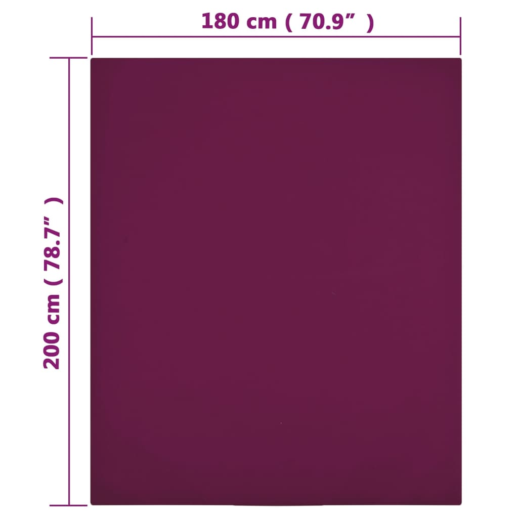 Drap-Housse Jersey Bordeaux Coton