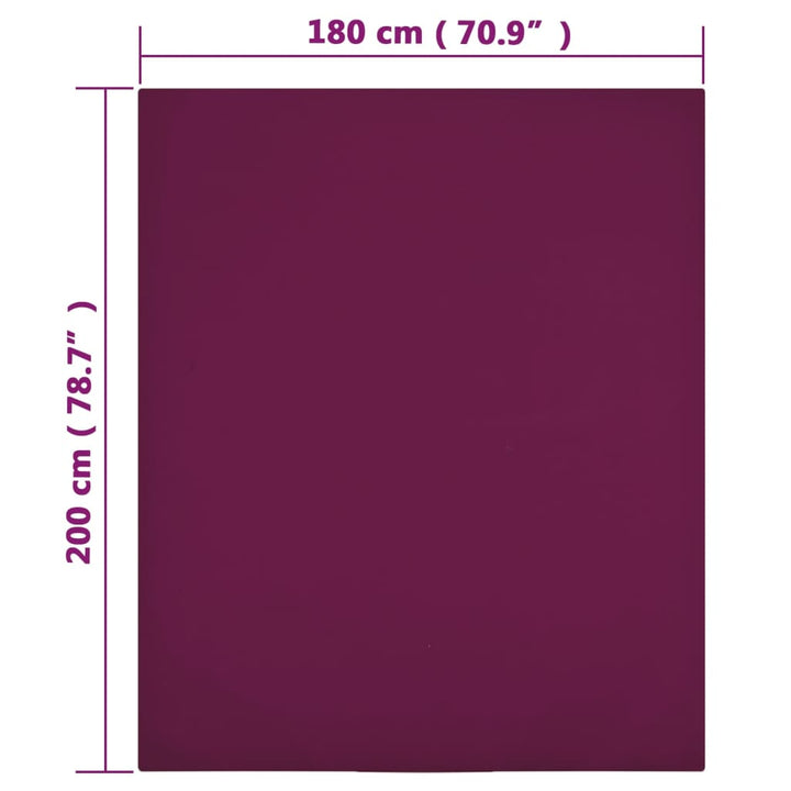 Drap-Housse Jersey Bordeaux Coton