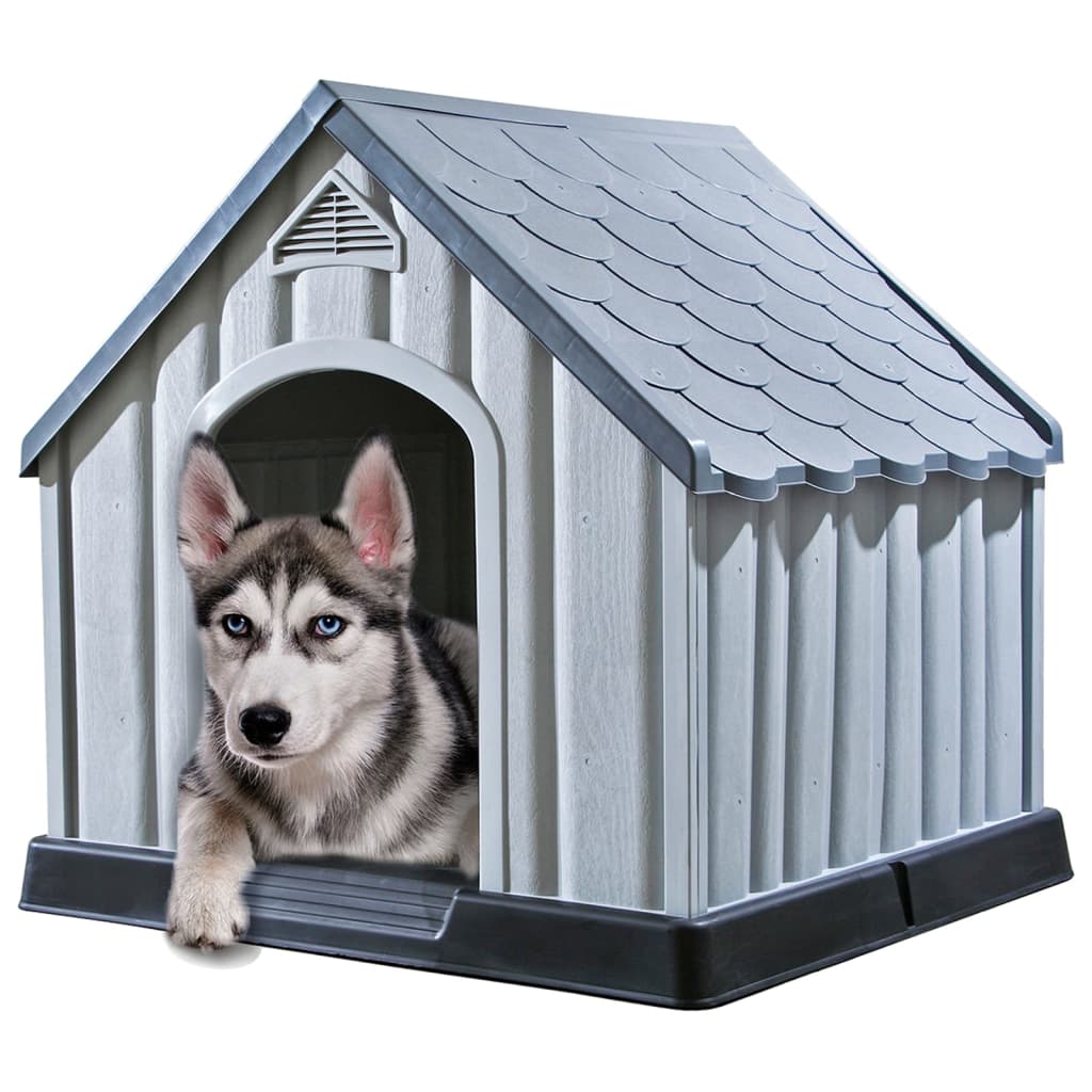 Niche Pour Chiens Gris 92X87X91 Cm Plastique