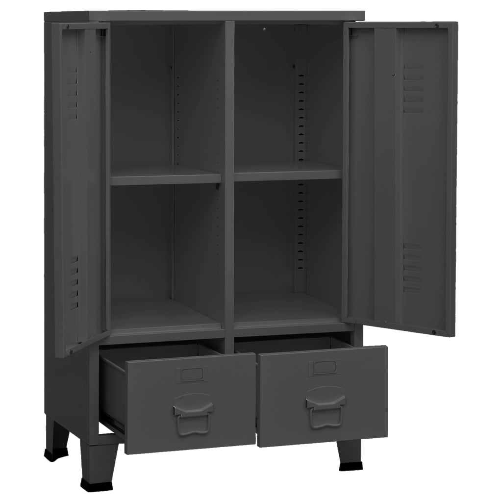 Garde-Robe Industrielle 67X35X107 Cm Acier