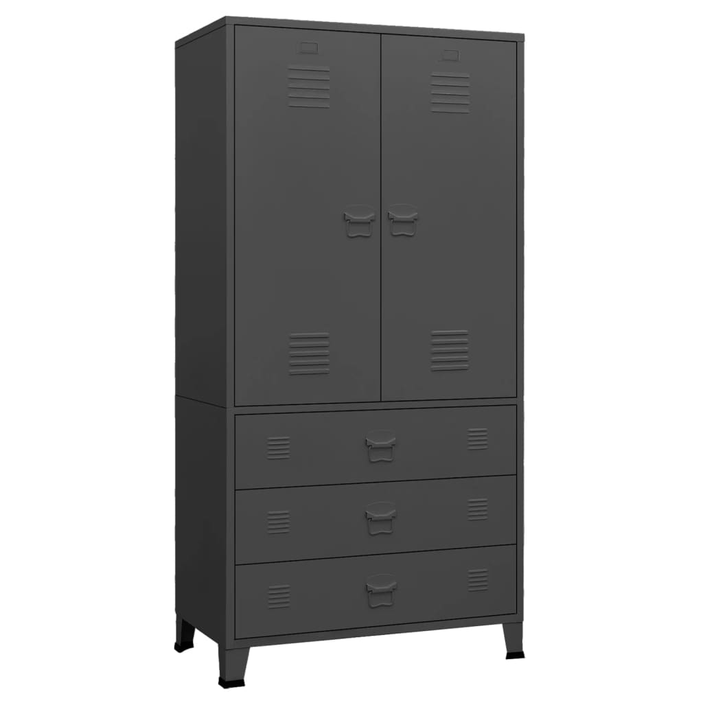 Garde-Robe Industrielle 90X50X180 Cm Métal