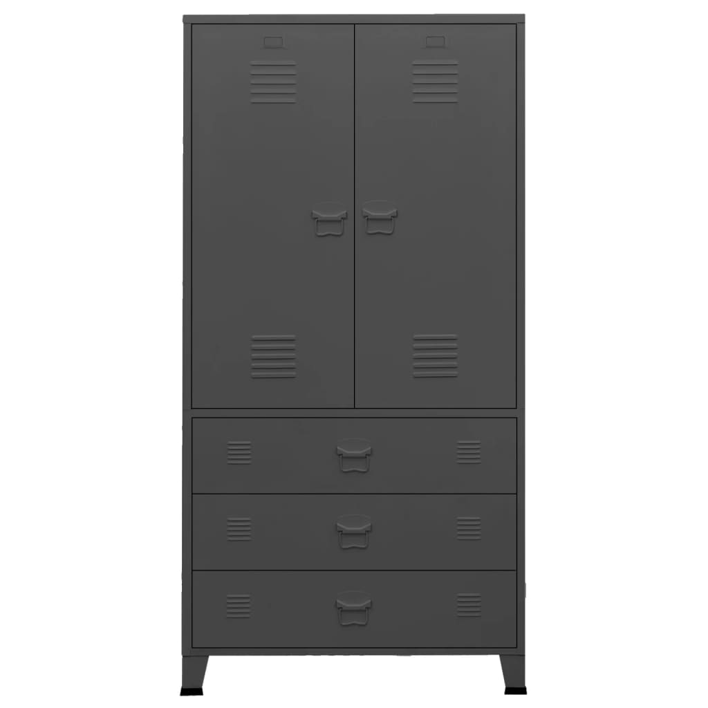 Garde-Robe Industrielle 90X50X180 Cm Métal