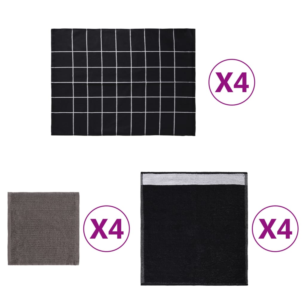 Ensemble De Serviettes 12 Pcs Coton