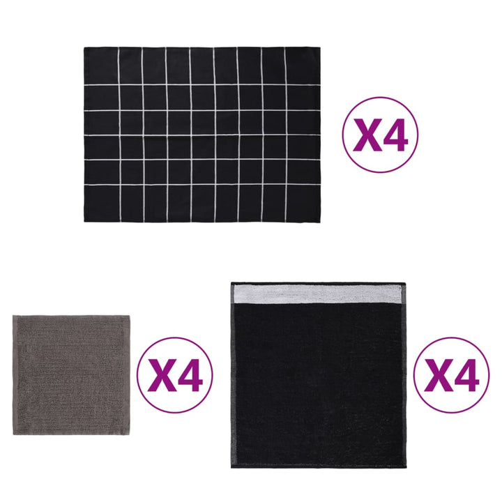 Ensemble De Serviettes 12 Pcs Coton