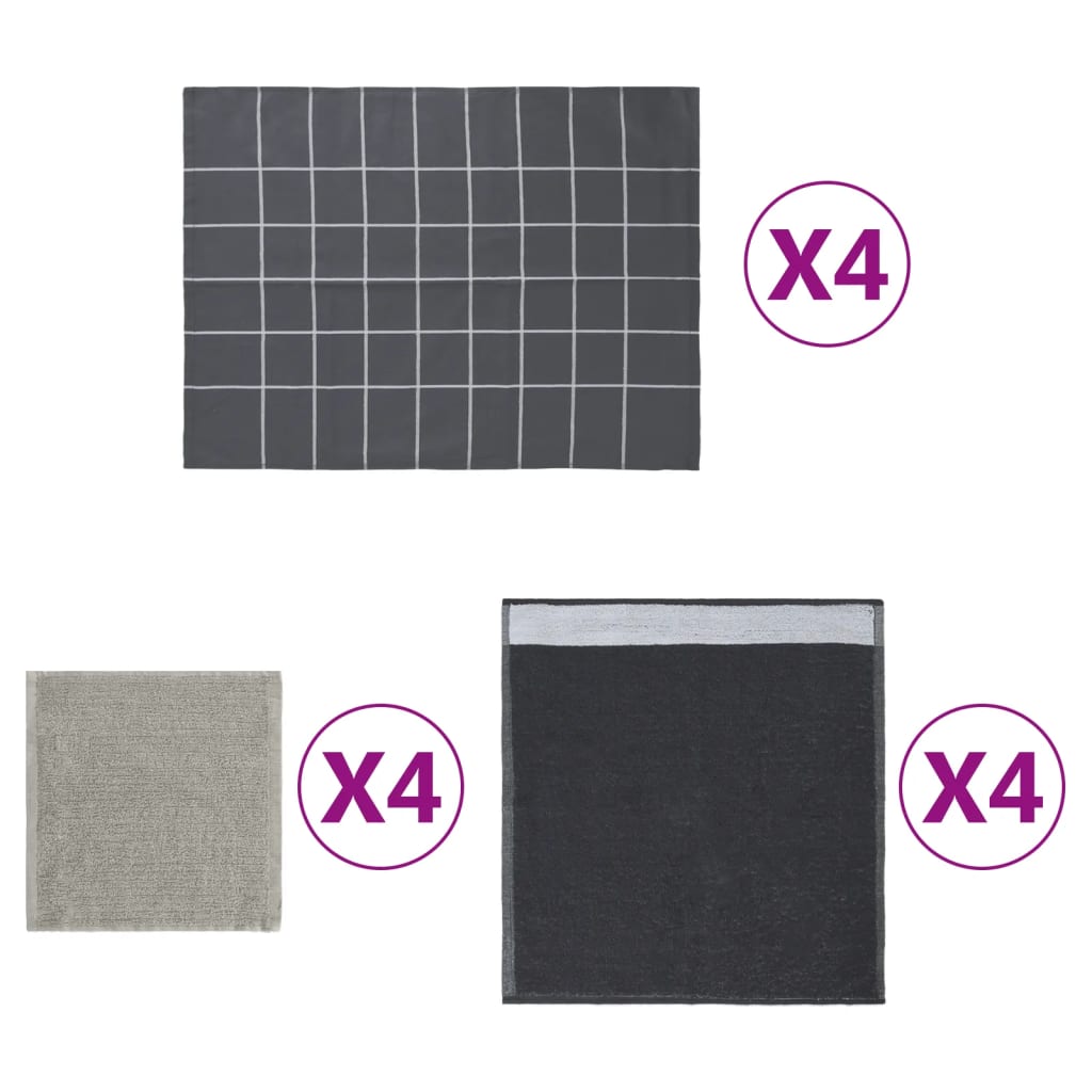 Ensemble De Serviettes 12 Pcs Coton