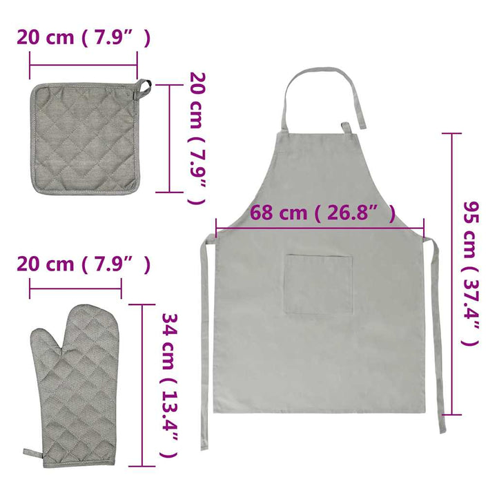 Ensemble De Serviettes Et Gants De Four Porte-Pots 15 Pcs