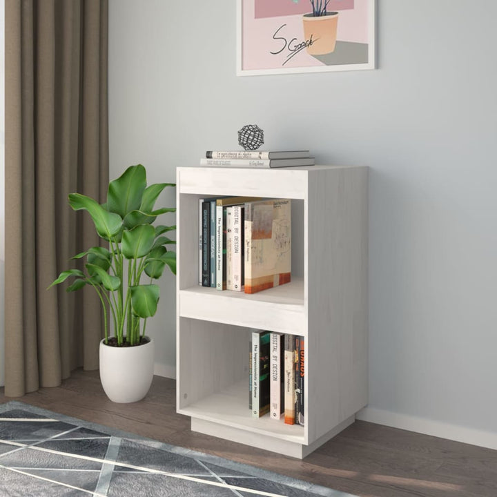 Bibliothèque/Séparateur De Pièce 80X35X Pin Massif Blanc