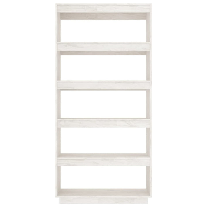 Bibliothèque/Séparateur De Pièce 80X35X Pin Massif Blanc