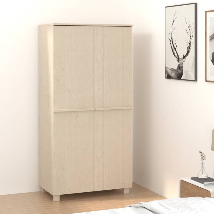 Garde-Robe Hamar 89X50X180 Cm Bois Massif De Pin